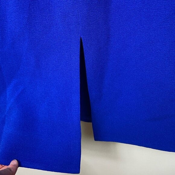 NEW Dress The Population Bailey Dress Electric Blue Size XXL Midi Off Sheath - Picture 9 of 12